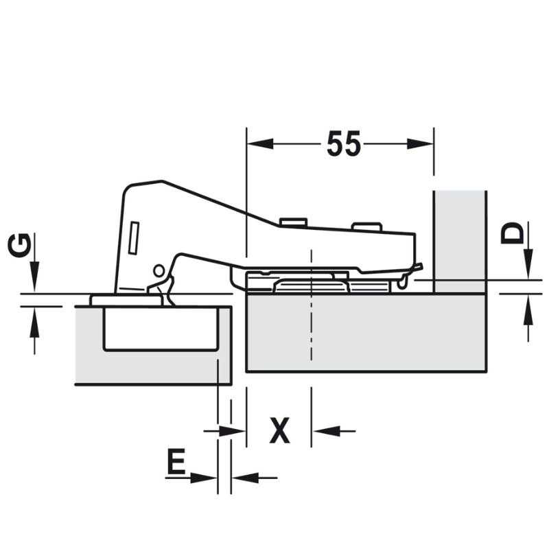 Kích thước bản lề tủ Metalla A 90º góc mù Hafele 311.83.901 Kích thước bản lề tủ Metalla A 90º góc mù Hafele 311.83.901