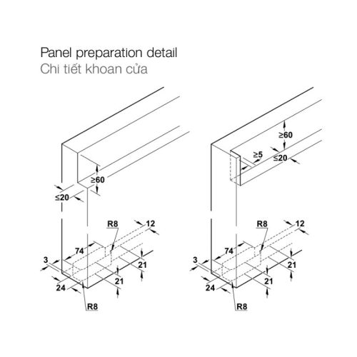 Phụ kiện cửa trượt Slido Design 80-M Hafele 940.59.008 4 chi tiet phu kien cua truot slido design 80 m hafele 940 59 008