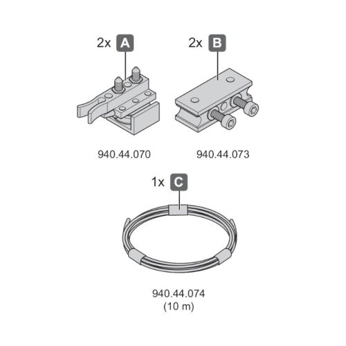 Bộ phụ kiện cửa trượt đồng bộ cho Classic P Hafele 940.44.002 3 combo bo phu kien cua truot dong bo cho classic p hafele 940 44 002