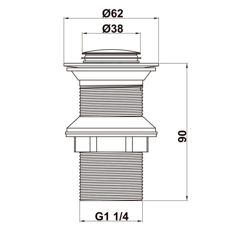 Bộ xả pop-up lavabo Hafele 495.61.975 Bộ xả pop-up lavabo Hafele 495.61.975