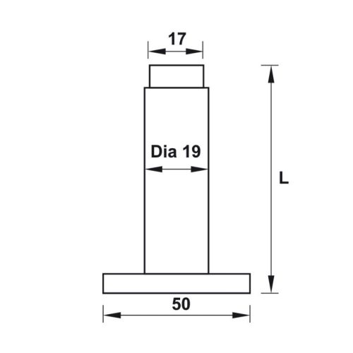 Chặn cửa gắn tường 100mm Hafele 937.13.540 3 kich thuoc chan cua gan tuong 100mm hafele 937.13.540