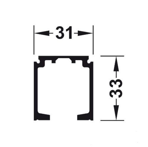 Ray trượt Hafele R31 x C33mm dài 4mét 940.43.942 3 ray truot hafele r31 x c33mm dai 4met 940 43 942 1