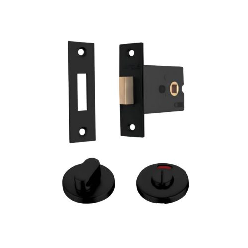 Thân khóa và chốt vệ sinh Hafele 902.54.291 màu đen mờ