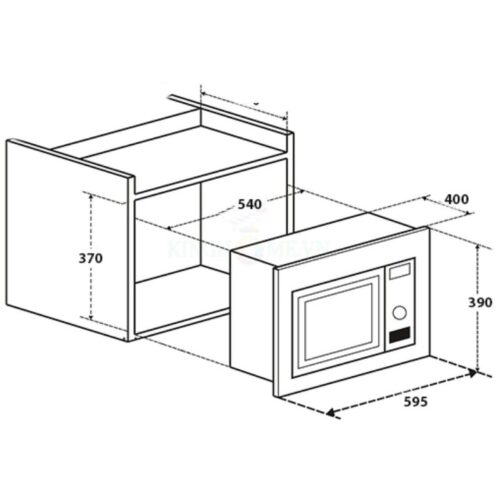 Lò Vi Sóng Chefs EH-MW801S 4 Kích thước lò Vi Sóng Chefs EH-MW801S