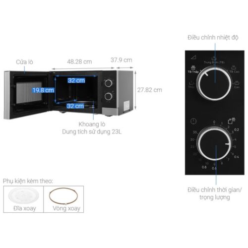 Lò vi sóng Electrolux EMM23KI9EBP 4 Kích thước lò vi sóng Electrolux EMM23KI9EBP