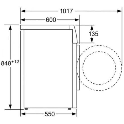 Kích thước máy giặt Bosch WAN2406GPL