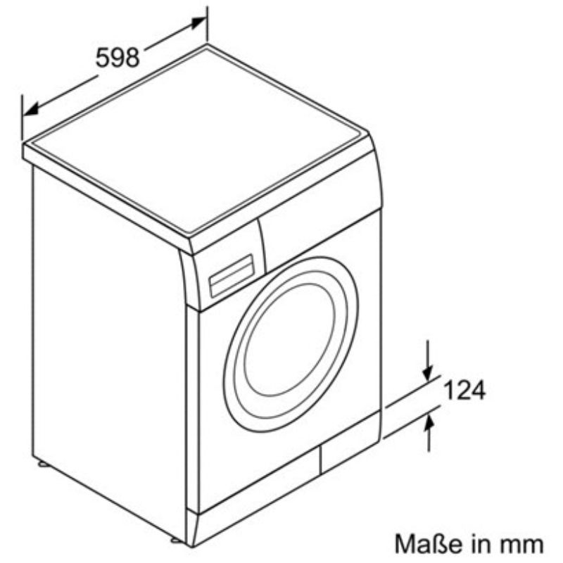 Kích thước máy giặt quần áo Bosch WAS24468ME Kích thước máy giặt quần áo Bosch WAS24468ME