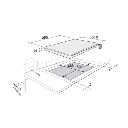Kích thước Bếp từ Brandt BPI6314B
