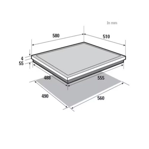 Kích thước Bếp từ Brandt BPI6449X