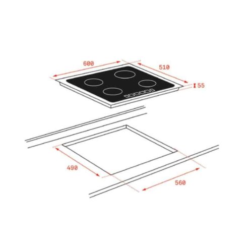 Bếp Từ Teka IB 6315 5 Kích thước Bếp Từ Teka IB 6315