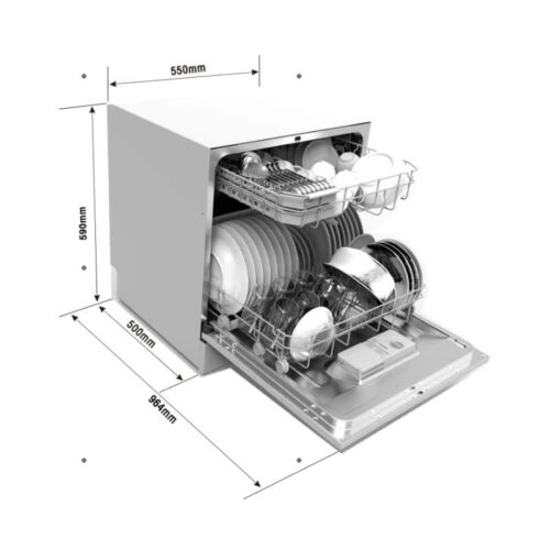 Máy rửa bát độc lập 8 bộ Rosieres RDCP 8S-04 7 Kích thước máy rửa bát độc lập 8 bộ Rosieres RDCP 8S-04