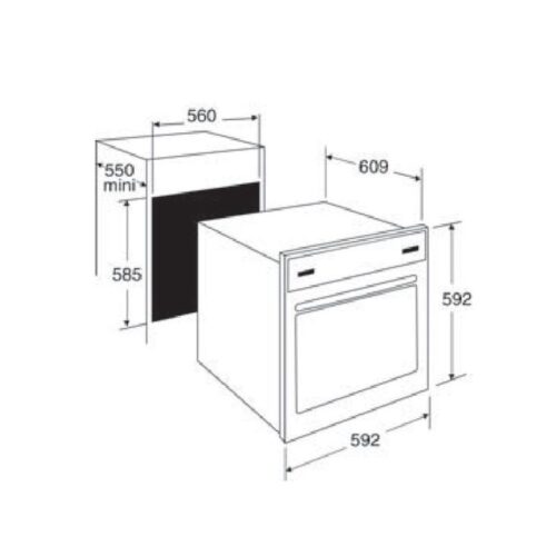 Kích thước lò nướng Brandt BXP6575X