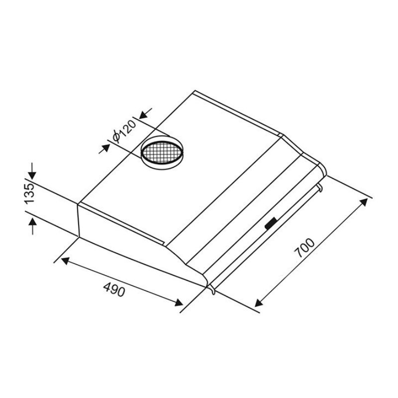 Kích thước máy hút mùi Faster FS0470P Kích thước máy hút mùi Faster FS0470P
