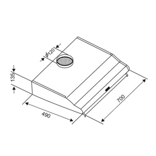Máy hút mùi Faster FS 0470S 3 Kích thước máy hút mùi Faster FS0470S