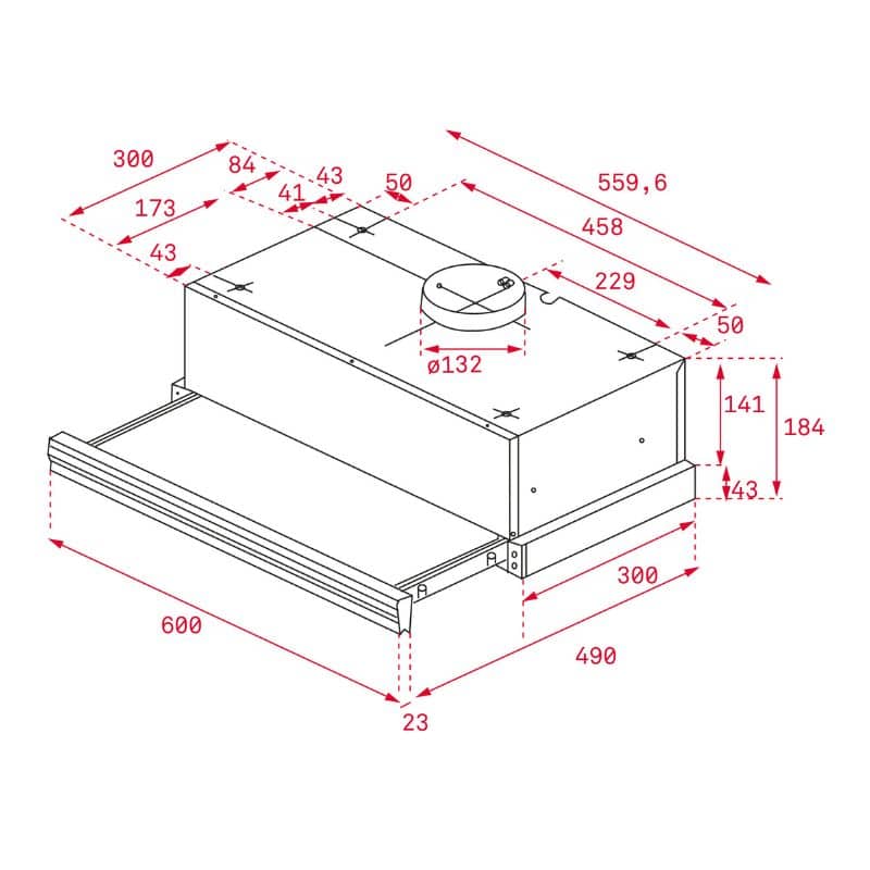 Kích thước của Máy hút mùi TEKA CNL 6400 Kích thước của Máy hút mùi TEKA CNL 6400