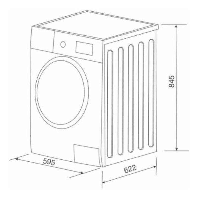Kích thước máy sấy quần áo Bosch WTM85260SG Kích thước máy sấy quần áo Bosch WTM85260SG