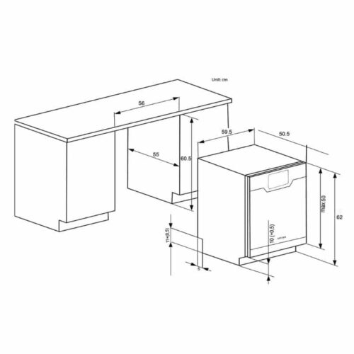 Máy rửa bát Spelier SP-08 UOZ 5 Lắp đặt của Máy rửa bát Spelier SP-08 UOZ