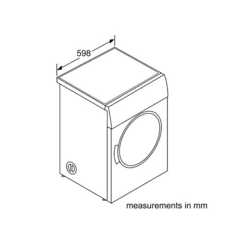 Máy Sấy Quần Áo Bosch WTA74101SG 3 Kích thước Bosch WTA74101SG