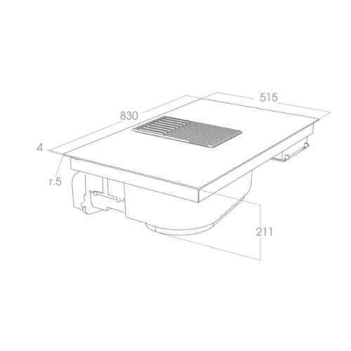 Bếp từ kết hợp máy hút mùi Elica NIKOLATESLA LIBRA BL/A/83 PRF0147744 4 Kích thước bếp từ kết hợp máy hút mùi Elica NIKOLATESLA LIBRA BL/A/83 PRF0147744