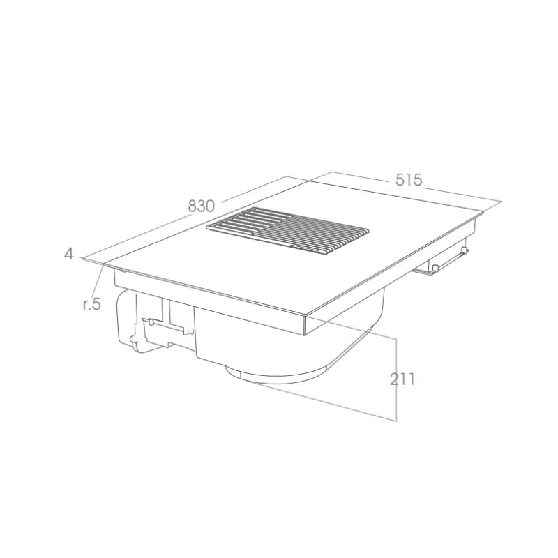Kích thước bếp từ kết hợp máy hút mùi Elica NIKOLATESLA PRIME BL/F/83 PRF0143159 Kích thước bếp từ kết hợp máy hút mùi Elica NIKOLATESLA PRIME BL/F/83 PRF0143159