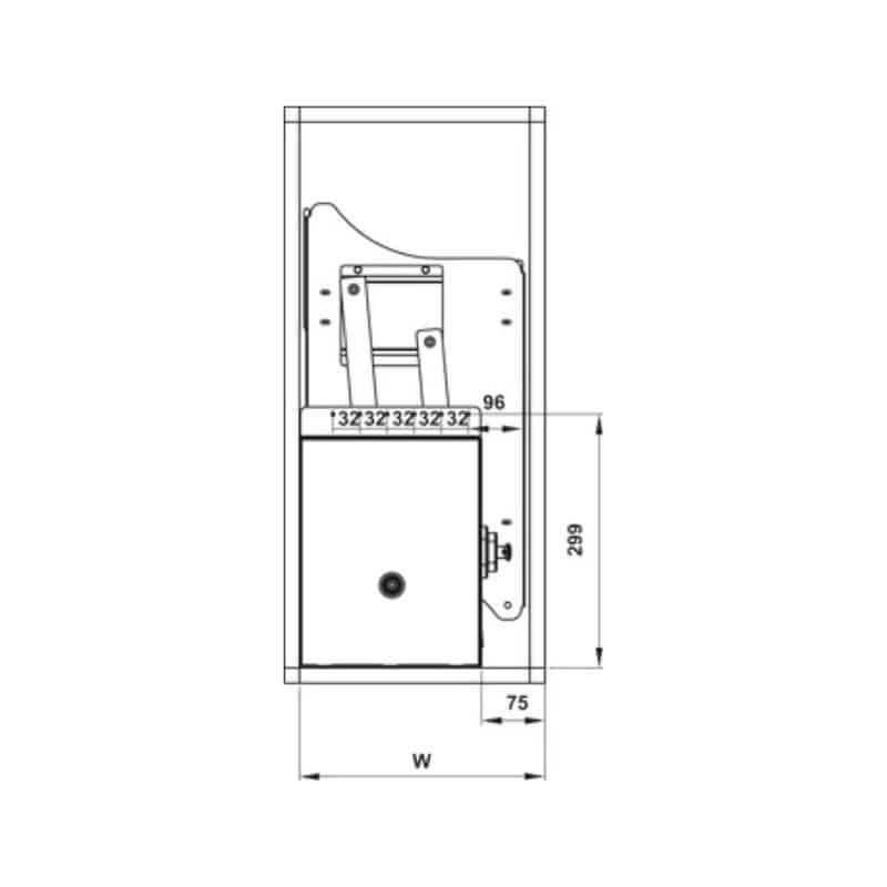 Bộ rổ bát đĩa di động Hafele Lento 504.76.407 800mm Bộ rổ bát đĩa di động Hafele Lento 504.76.407 800mm