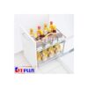 Giá để gia vị nan dẹt Inox mờ, ray giảm chấn Kit Plus DS.35 1 Giá để gia vị nan dẹt Inox mờ, ray giảm chấn Kit Plus DS.35