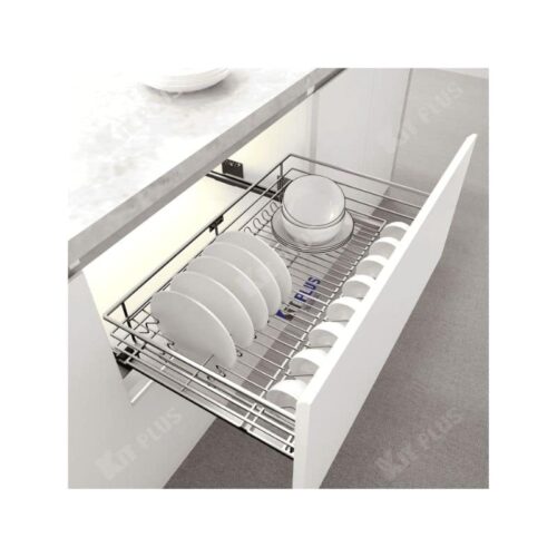 Giá xoong nồi, bát đĩa đa năng nan tròn Inox mờ Kit Plus DM90S