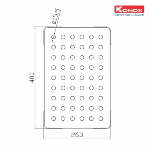 Thớt lỗ inox Konox Cutting Board CB04 3 Thiết kế của Thớt lỗ inox Konox Cutting Board CB04