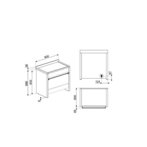 Bếp từ liền lò Hafele Smeg A1PYID-9 536.84.373 4 bep tu lien lo hafele smeg a1pyid 9 536 84 373 2