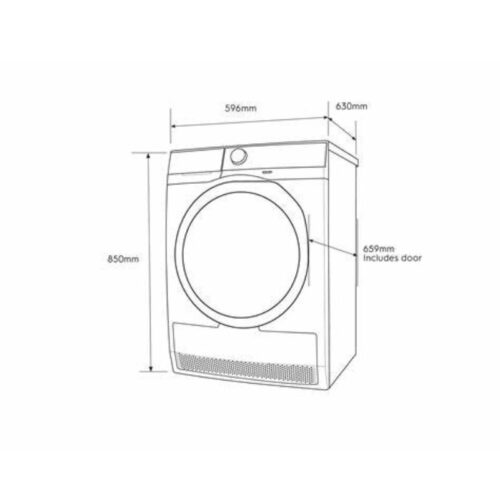 Máy sấy ngưng tụ Electrolux EDC804P5WB 6 Kích thước máy sấy ngưng tụ Electrolux EDC804P5WB