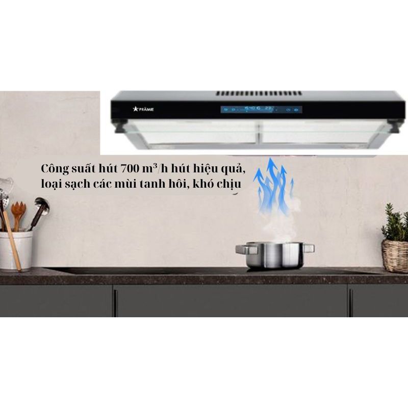 Bảng điều khiển máy hút mùi âm tủ tuần hoàn Pramie CH9B-700 Air Bảng điều khiển máy hút mùi âm tủ tuần hoàn Pramie CH9B-700 Air