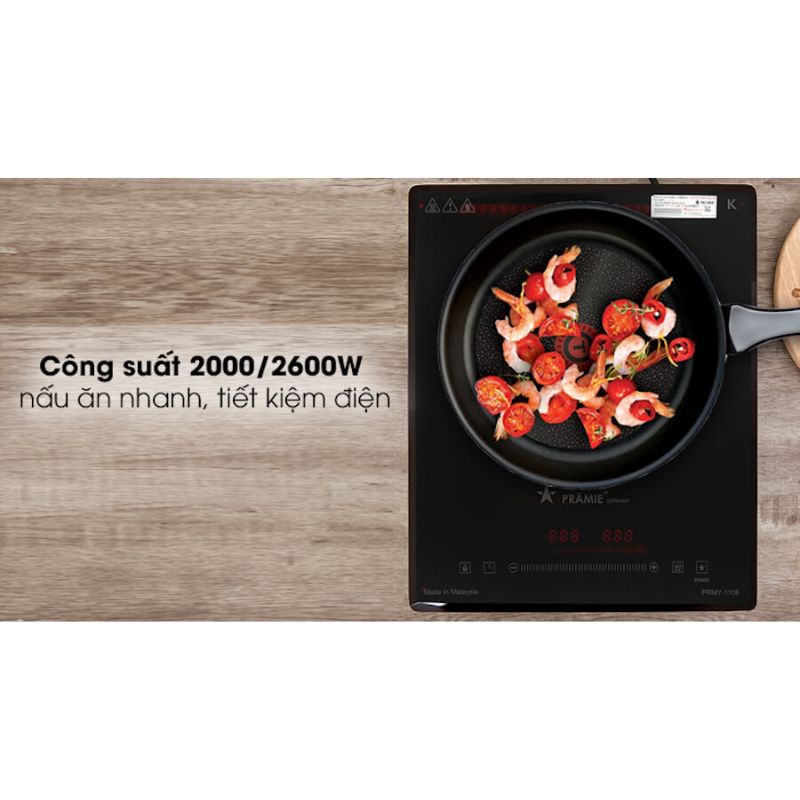 Công suất bếp từ mini Pramie PRMY-1108 Công suất bếp từ mini Pramie PRMY-1108