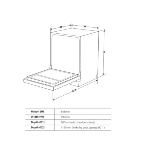 Máy rửa bát độc lập Fagor 3LVF-63AUW 3 Thiết kế của máy rửa bát độc lập Fagor 3LVF-63AUW
