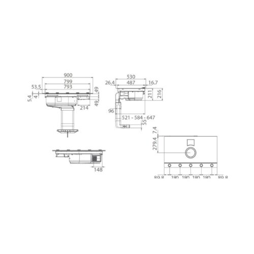 Bếp từ kết hợp máy hút mùi Elica NIKOLATESLA UNPLUGGED BLIX/F/90 PRF0184545 5 Thiết kế của bếp từ kết hợp máy hút mùi Elica NIKOLATESLA UNPLUGGED BLIX/F/90 PRF0184545