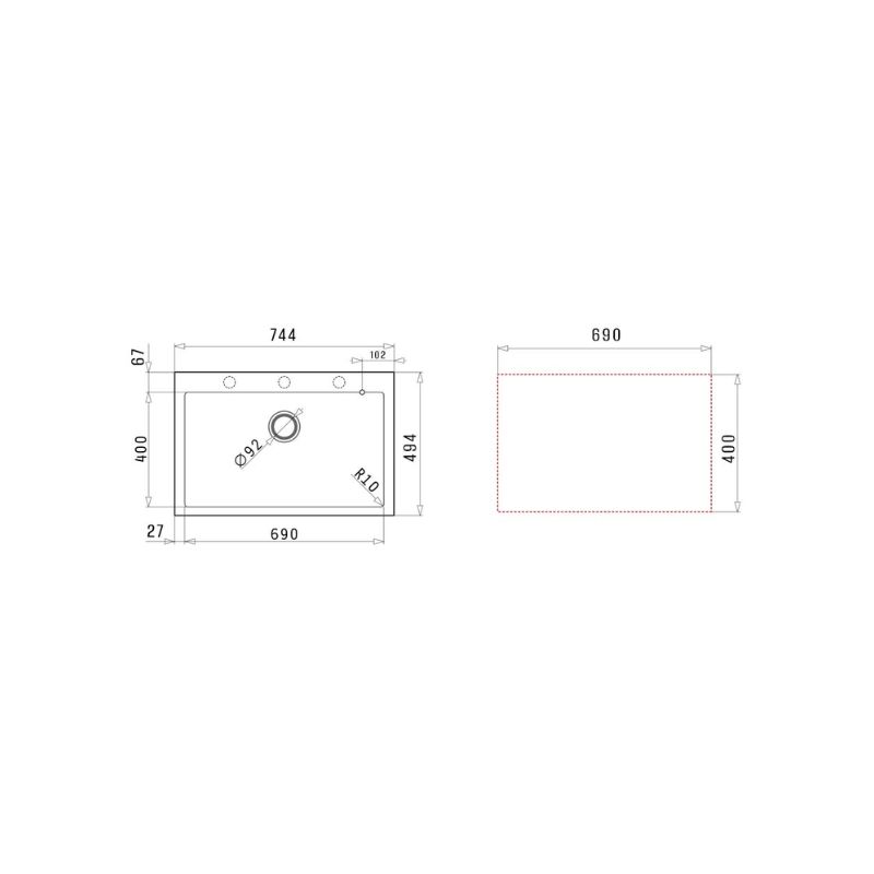 Thiết kế của chậu rửa chén đá 1 hố Elica Pyragranite Istros 1B Iron Grey 070049611 Thiết kế của chậu rửa chén đá 1 hố Elica Pyragranite Istros 1B Iron Grey 070049611