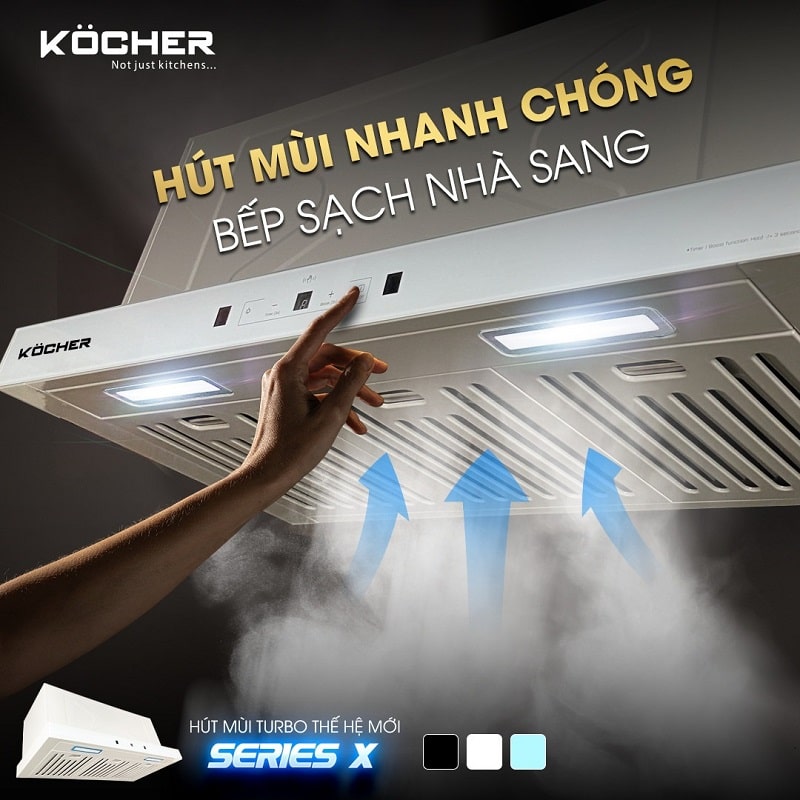 Hút mùi Köcher TURBO SERIES X - Máy hút mùi công suất lớn Hút mùi Köcher TURBO SERIES X - Máy hút mùi công suất lớn