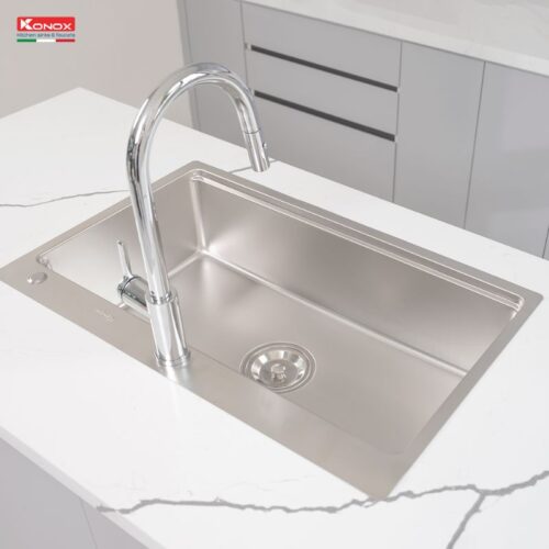 Ảnh chậu rửa bát inox 1 hố Konox KN8151TS Dekor Basic