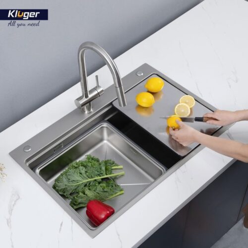 Ảnh chậu rửa bát 1 hố Kluger KWF8161FS-S76 Plus
