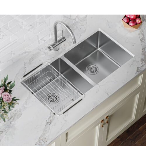 Ảnh vòi rửa bát ba đường nước Trim-Water Chrome