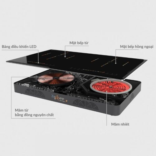 Bếp điện từ đôi Hawonkoo CEH-213-IF lắp âm 4 Chi tiết bếp điện từ đôi Hawonkoo CEH-213-IF lắp âm