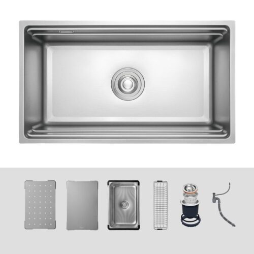 Chi tiết chậu rửa bát 1 hố Kluger KWU8161FS-S76 Plus