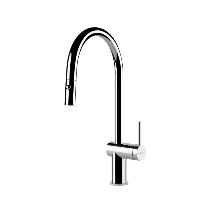 Vòi rửa bát nóng lạnh Konox Resta Chrome có dây rút Vòi rửa bát nóng lạnh Konox Resta Chrome có dây rút