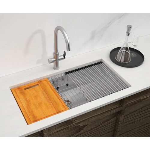 Chậu Inox Hafele 860mm HS24-SSN1S-8644 567.24.477 3 1 6 1