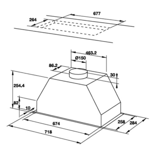 Máy hút khử mùi âm tủ Hafele HH BI70A 538.84.007 3 Kich thuoc may hut khu mui am tu hafele hh bi70a 538 84 007