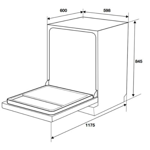 Máy rửa bát độc lập Hafele HDW-F6051S 538.21.370 9 Kich thuoc may rua bat doc lap hafele hdw f6051s 538 21 370