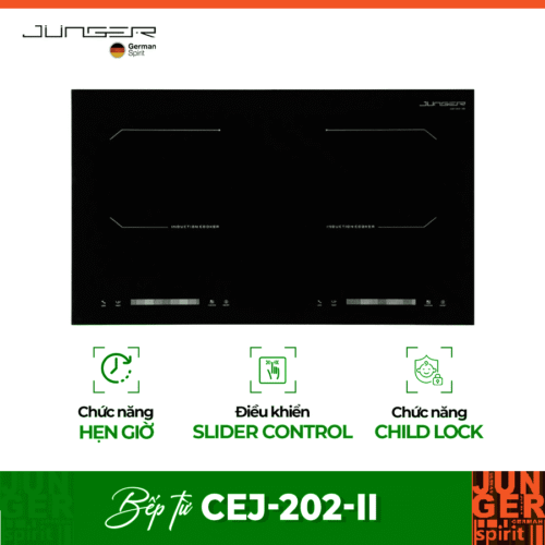 Bếp từ đôi Junger CEJ-202-II lắp âm