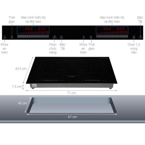 Bếp từ kết hợp hồng ngoại Junger SIS-66 lắp âm 4 chi tiet bep tu ket hop hong ngoai junger sis 66 lap am