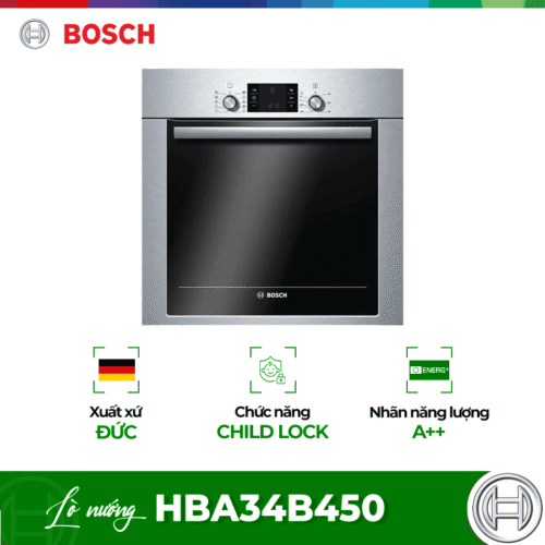Lò nướng âm Bosch HBA34B450 Inox