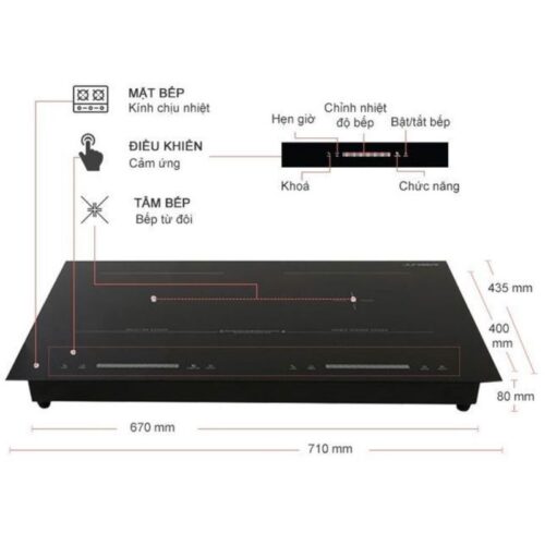 Bếp từ kết hợp hồng ngoại Junger MTD-71 lắp âm 4 kich thuoc bep tu ket hop hong ngoai junger mtd 71 lap am