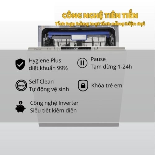 Máy rửa chén Malloca MDW147713AD 3 cong nghe may rua chen malloca mdw147713ad